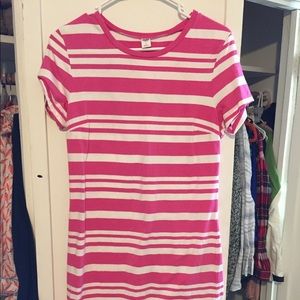 Pink and white sailor dress
